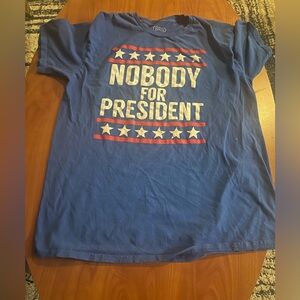 Hybrid & Company Blue 'Nobody for President' Tee